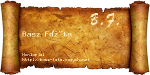 Basz Fáta névjegykártya